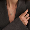 Tricolour triple circle zirconia pendant