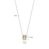 Tricolour triple circle zirconia pendant