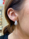 Sterling Silver CZ Teardrop Studs
