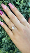 9ct Yellow Gold Oval Cluster Twisting Vine Ring