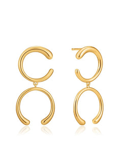 Gold Luxe Double Curve Earrings