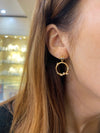 24Kae Yellow Gold Pastel Stone Rope Drop Earring