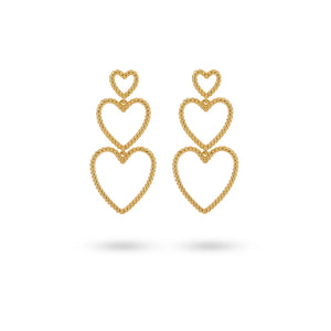 24Kae Heart shaped statement earrings