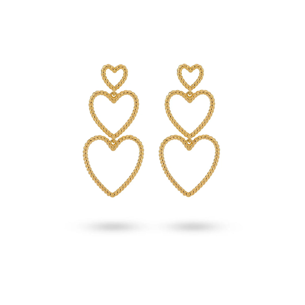 24Kae Heart shaped statement earrings