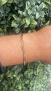 Modern 9ct Yellow Gold Paperclip Link Bracelet