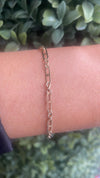 Modern 9ct Yellow Gold Paperclip Link Bracelet