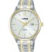 RH992RX9 LORUS QUARTZ GENTS TWO TONE WHITE DIAL BRACELET WATCH