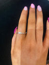 Silver pearl ring