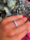 18ct Yellow Gold 5 stone round halo cluster diamond ring