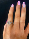 Silver 3 stone ring