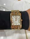 Two Tone Rectangular Accurist Watch
