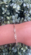 Modern 9ct Yellow Gold Paperclip Link Bracelet