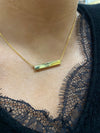 Gold Plated Cube Engravable Pendant