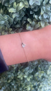 Delicate 9ct Yellow Gold CZ Heart Chain Bracelet