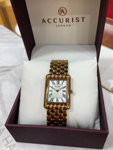 Load image into Gallery viewer, Accurist gold rectangular watch
