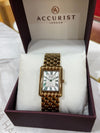 Accurist gold rectangular watch