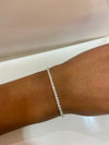 NJO Gold Plated 2mm CZ Claw Set Tennis Bracelet