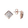 Bronzallure Square CZ Earrings