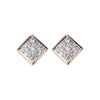 Bronzallure Square CZ Earrings