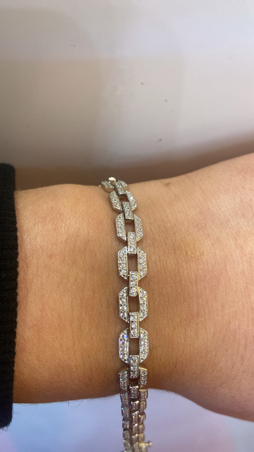 Sterling silver cz tennis bracelet