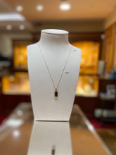 Load image into Gallery viewer, 9ct gold rectangle cubic zurconia pendant
