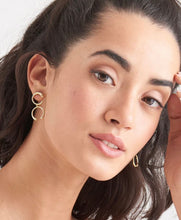 Load image into Gallery viewer, Gold Luxe Double Curve Earrings
