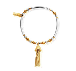 ChloBo two tone tassel bracelet