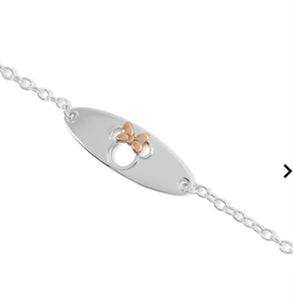 Silver Minnie Mouse Cut Out Bracelet
