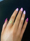 Gold plated coloured stone ring