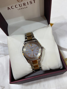 Two Tone Ladies Solar Accurist Watch