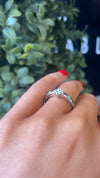 Contemporary Platinum Princess-Cut Diamond Solitaire Ring