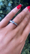 Contemporary Platinum Princess-Cut Diamond Solitaire Ring