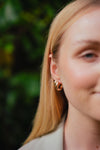 Burren “Raindrops” 18ct Gold Plated CZ Hoop Earrings