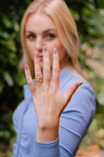 Load image into Gallery viewer, Burren “Right Here Right Now Ring” 18ct Gold Plated Ring with Rhodonite stone
