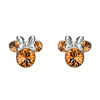 Disney Silver Minnie Mouse Birthstone Earrings October