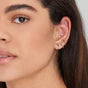 Load image into Gallery viewer, Silver Sparkle Huggie Hoop Earrings
