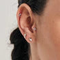 Load image into Gallery viewer, Silver Sparkle Galaxy Barbell Single Earring
