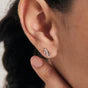 Load image into Gallery viewer, Silver Sparkle Cluster Climber Barbell Single Earring
