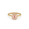 Gold pink stone ring
