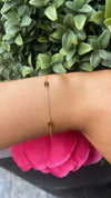 9ct Yellow Gold Delicate Disc &amp; Oval Link Chain Bracelet