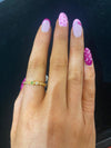 Gold plated coloured stone ring