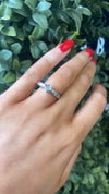 Contemporary Platinum Princess-Cut Diamond Solitaire Ring