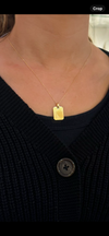 9ct gold dog tag pendant (engrave-able)