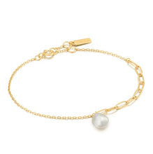 Load image into Gallery viewer, Gold Pearl Chunky Bracelet
