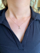 Load image into Gallery viewer, 9ct gold ‘A’ initial pendant
