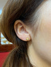 24 kae gold plated cz flower style stud