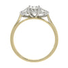 Ladies 18ct Yellow Gold Oval and Pear Shaped Three Stone Diamond Engagement Ring