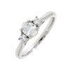 Ladies Platinum 3 Stone Diamond Engagement Ring
