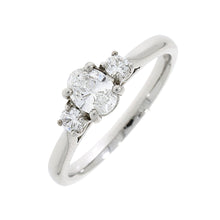 Load image into Gallery viewer, Ladies Platinum 3 Stone Diamond Engagement Ring
