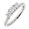 Ladies Platinum 3 Stone Diamond Engagement Ring